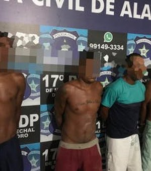 Grupo é preso suspeito de tentativa de latrocínio em Marechal Deodoro