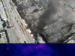 Bombeiros retornam a fábrica incendiada e usam drone para detectar focos de calor