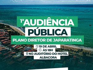 Japaratinga promove nesta terça 1ª Audiência Pública do Plano Diretor