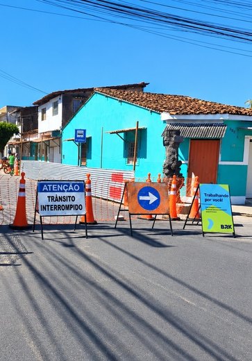 Rua Cabo Reis terá interdição por mais de um mês para obra de esgoto da BRK