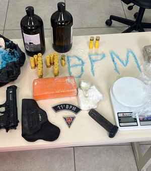 Operação realizada no município de Igreja Nova apreende drogas e munições na manhã desta quarta-feira (11)