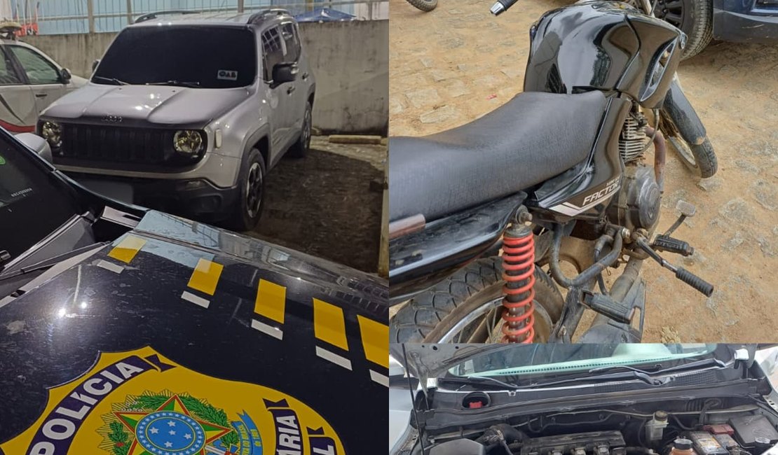 PRF recupera três veículos roubados e prende suspeitos por receptação e adulteração durante o feriadão em Alagoas