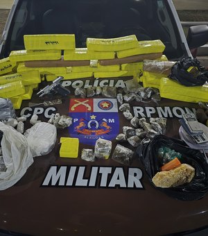 Polícia apreende arma de fogo e 29 kg de drogas em casa abandonada na Chã da Jaqueira