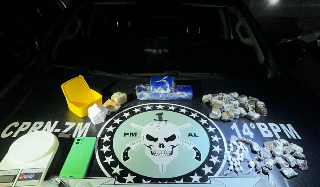 Maconha, cocaína e crack são apreendidos durante ação da polícia em Messias