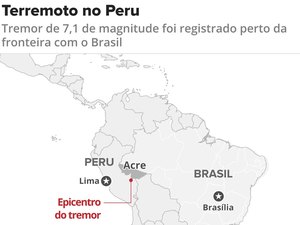 Terremoto atinge o Peru e é sentido no Brasil