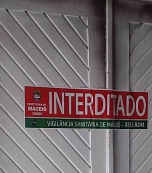 Estabelecimento do setor de alimentação é interditado por falta de higiene em Maceió