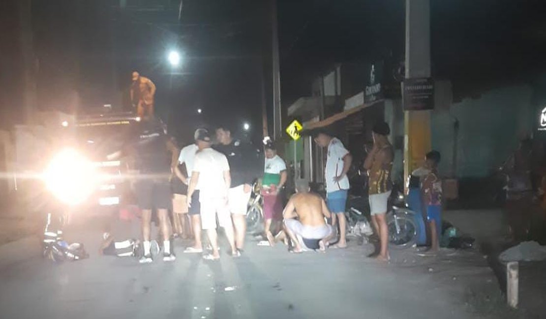 Colisão entre motos deixa dois homens feridos em São Miguel dos Milagres