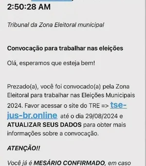 TRE alerta sobre novo golpe contra mesários, aplicados Alagoas