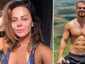 Viviane Araújo é vista aos beijos com engenheiro de 28 anos