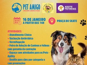 Domingo Pet promoverá ações especiais para cães e gatos em Palmeira dos Índios