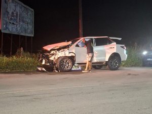 Carro do prefeito de Matriz de Camaragibe colide contra cavalo na AL-105