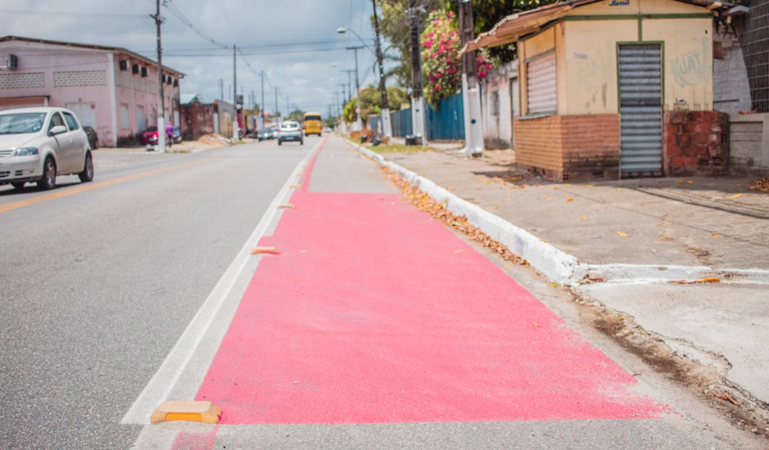 Maceió ganha duas novas faixa de ciclovia na Av. Fernandes Lima e Menino Marcelo