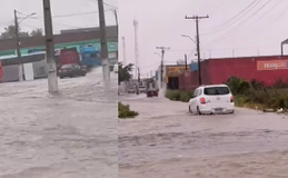 Fortes chuvas provocam alagamentos e dificultam trânsito em Arapiraca