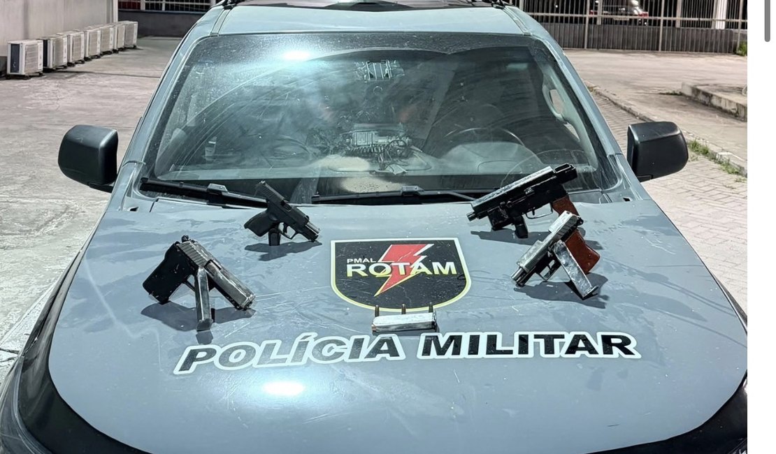 PM prende homem e apreende submetralhadora e pistolas caseiras em União dos Palmares