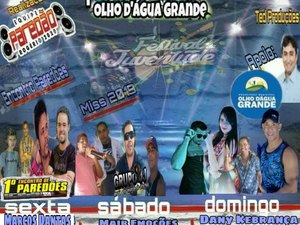 1° Festival da Juventude promete arrastar multidões em Olho D'água Grande