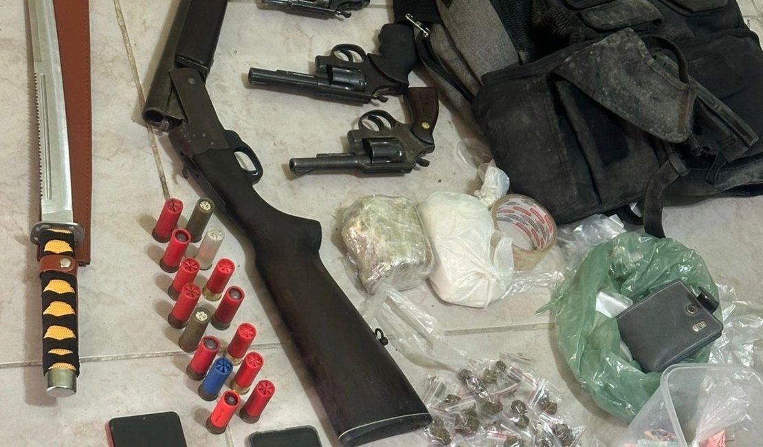 Operação conjunta prende trio e apreende quatro armas em Girau do Ponciano