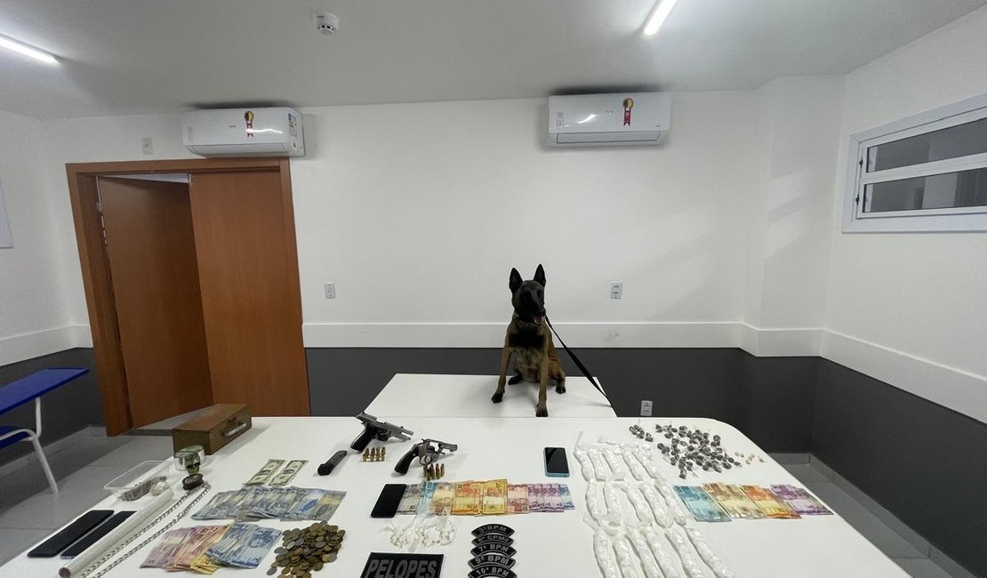 Jovem é preso em flagrante por porte ilegal de arma e tráfico de drogas em Santana do Ipanema