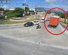Videomonitoramento da SSP flagra momento em que carga de suco se desprende de carreta