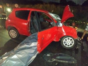 Colisão frontal deixa um morto e quatro feridos no município de Arapiraca