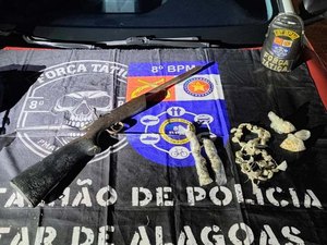32 armas de fogo e 16 kg de entorpecentes são apreendidos durante uma semana em Alagoas