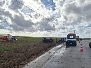 HGE divulga boletim médico sobre vítimas de acidente na AL-420, em Roteiro