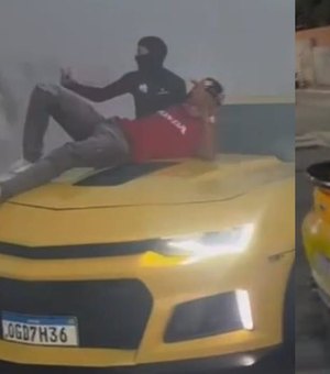 Influenciador viraliza ao destruir Camaro Amarelo em competição de manobras em Maceió