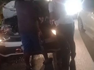 Carro é destruído ao bater em cavalo na AL-105 e animal morre em São Luís do Quitunde
