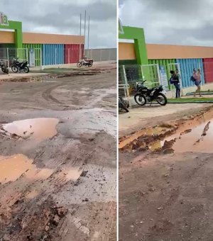 [Vídeo] Moradores denunciam más condições de acesso a creche em Taquarana