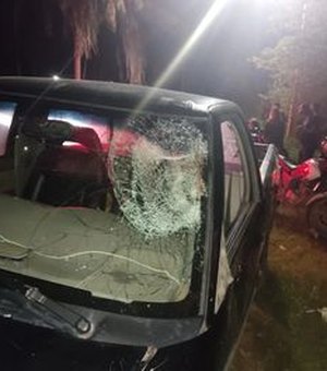 Colisão frontal entre moto e caminhonete deixa homem ferido em Japaratinga