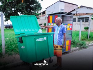 Prefeitura de Japaratinga instala containers de limpeza