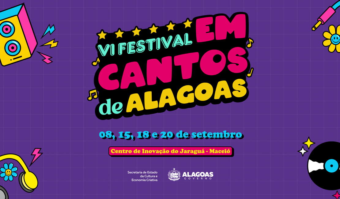 6º Festival Em Cantos de Alagoas celebra música popular a partir deste domingo (8)