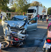 Colisão entre carro e moto é registrada na rodovia AL-110, em Taquarana