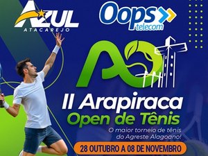 Arapiraca Open de Tênis será a primeira etapa federada da modalidade na cidade