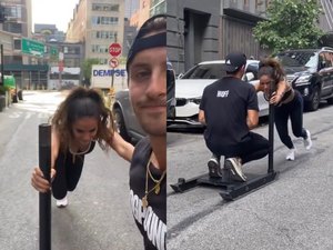 Anitta treina nas ruas de Nova York