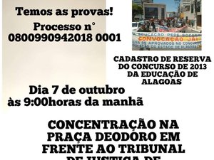 Professores que estão no Cadastro de Reserva de concurso da Educação de Alagoas convocam protesto