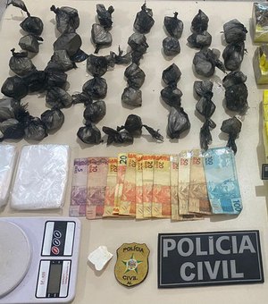 Jovem é preso por tráfico de drogas e posse ilegal de munição em São Miguel dos Campos