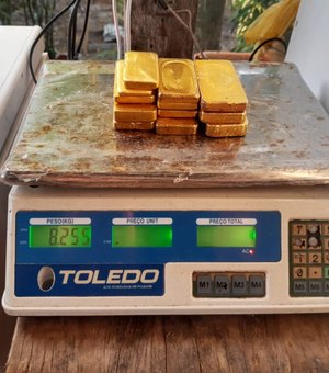 Homem é preso com 8 kg de ouro no valor de R$ 2,5 milhões