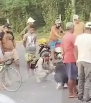 Motociclista fica ferido após colisão com carro na AL-115, em Girau do Ponciano