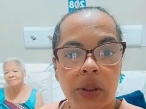 Filha faz apelo para mãe que sofreu princípio de infarto fazer angioplastia em Alagoas