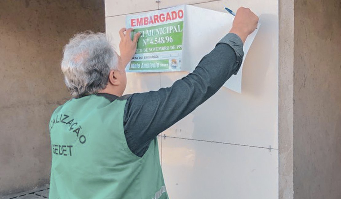 Sedet encontra contruação irregular de galeria comercial no Benedito Bentes