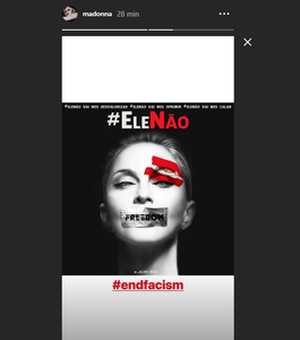 Madonna entra na campanha #Elenão e pede 'fim do fascismo'