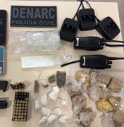 Operação prende três suspeitos e apreende drogas e armas em Coruripe e Feliz Deserto
