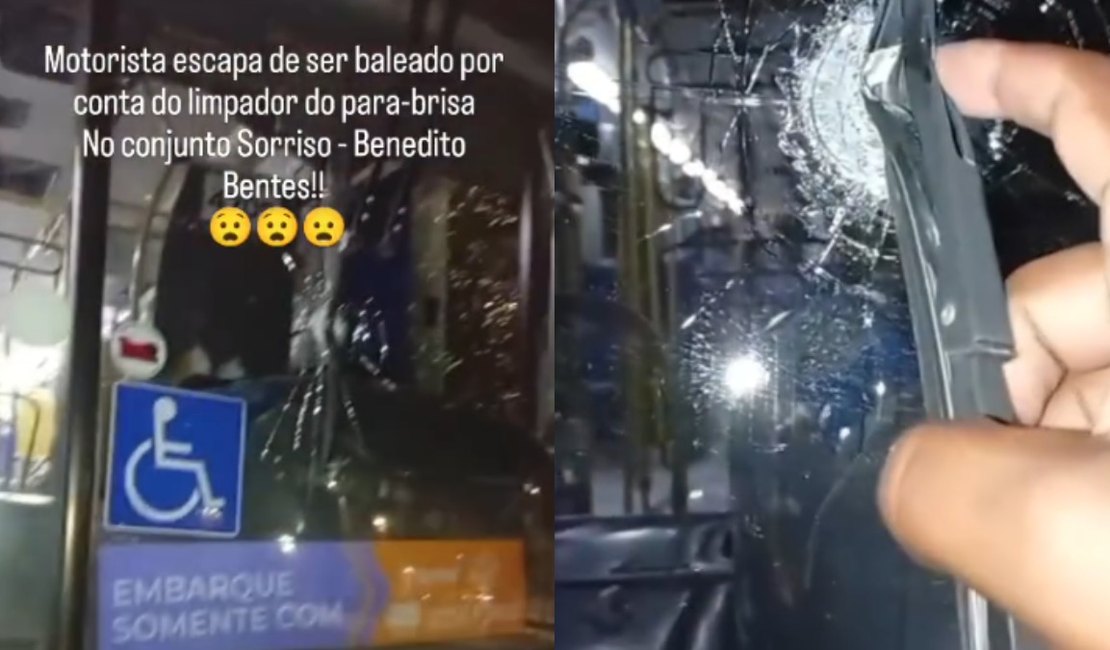 Ônibus é atingido por dezenas de tiros durante viagem em Maceió