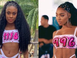 MC Rebecca ganha elogio da cantora Normani após copiar look