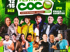 Festival do Coco começa nesta quinta-feira em Porto de Pedras