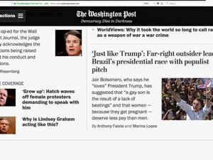 ‘The Washington Post’ compara Bolsonaro a Trump na véspera das eleições