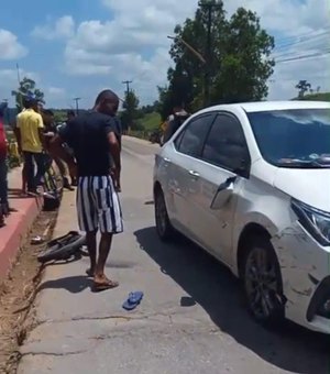 Colisão entre veículos deixa motociclista ferido em Matriz de Camaragibe