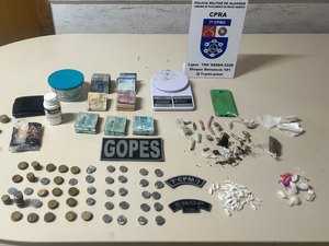Polícia apreende maconha, crack, cocaína e mais de R$ 15 mil em espécie no Agreste de Alagoas