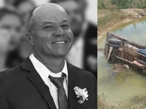 Pai de secretária municipal morre após carreta cair dentro de açude, em Junqueiro