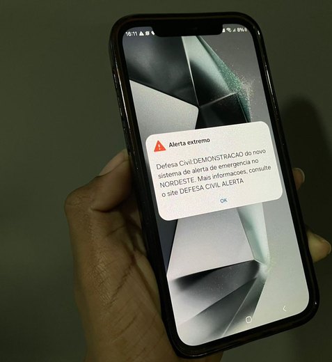 Ouviu um alerta no celular? Fique tranquilo, era só um teste da Defesa Civil